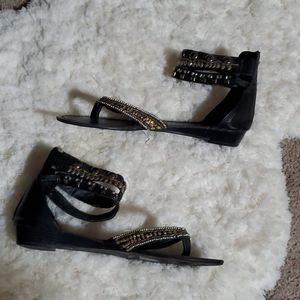 Bamboo beaded sandals size 10